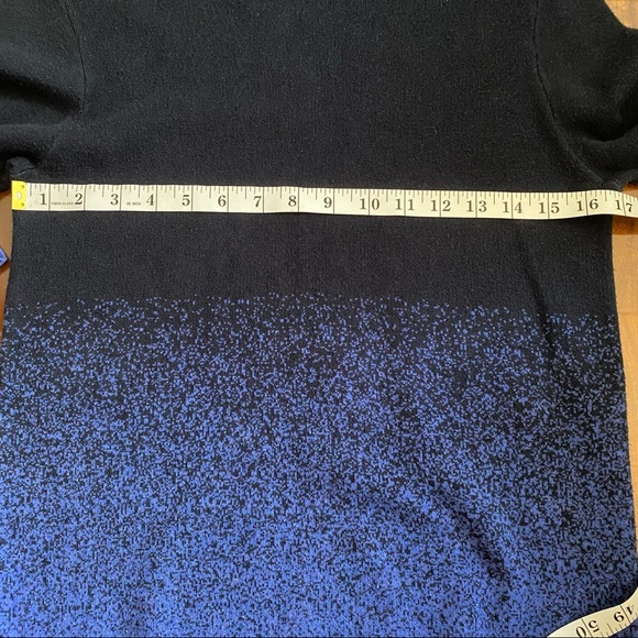 Calvin Klein Fall Winter Ombre Gradient Long Sleeves Blue Sweater Men's Size XS - Picture 6 of 11